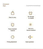 Secadora Portátil Mini de Viaje - Calentamiento PTC