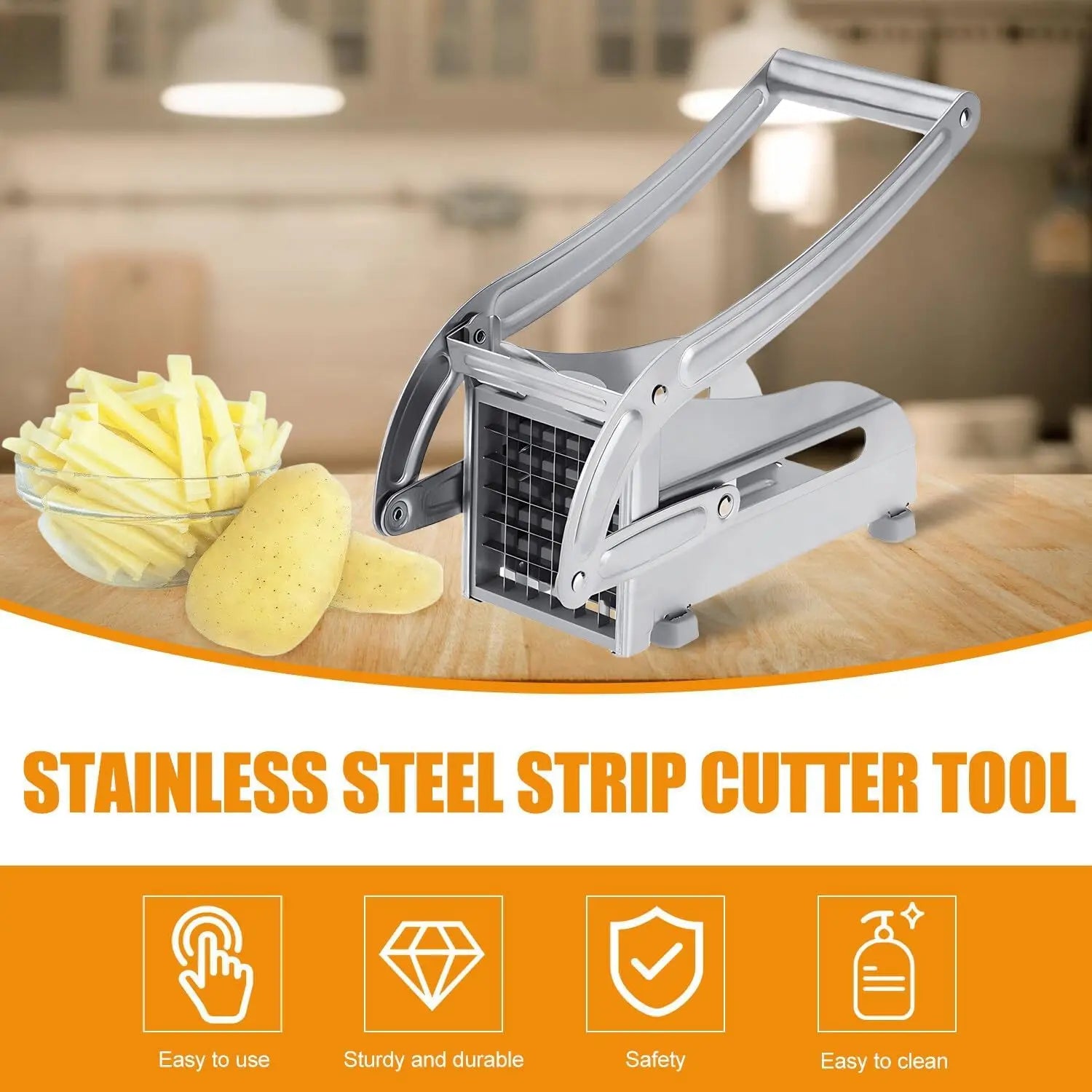 Cortadora de Papas Multifuncional - Acero Inoxidable