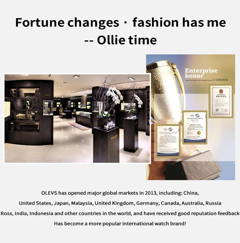 Reloj OLEVS de acero inoxidable para hombre, estilo empresarial minimalista, de lujo,