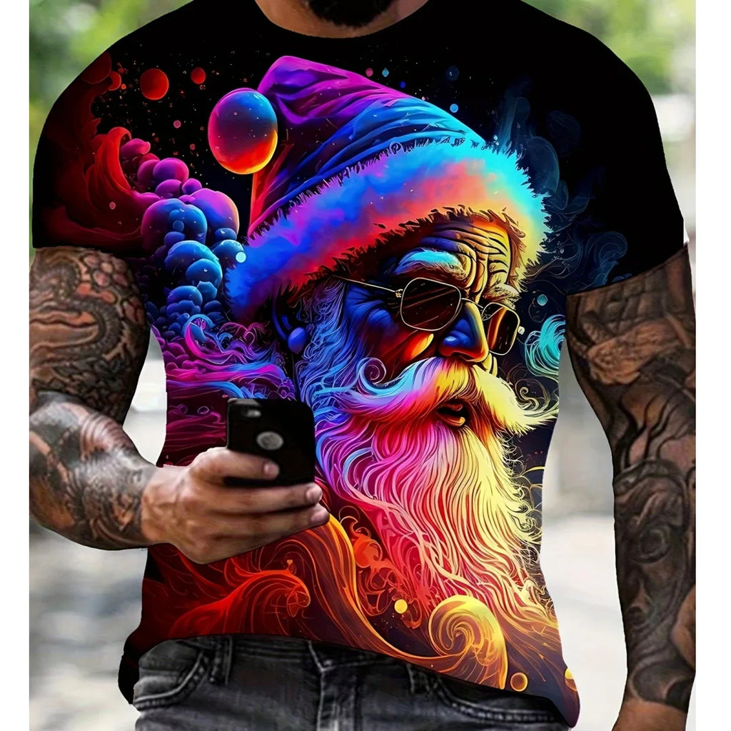 Camiseta Navideña Papá Noel - Manga Corta Hombre