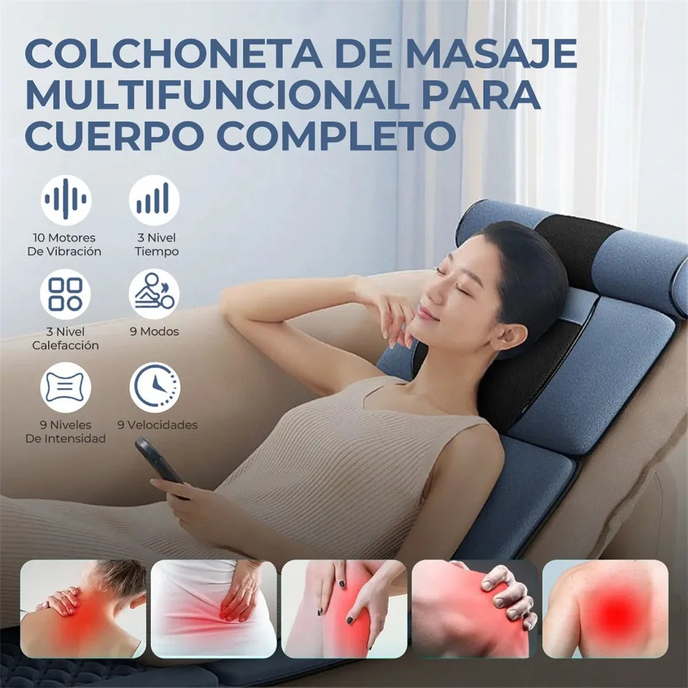 Colchoneta de Masaje Eléctrica - 10 Motores