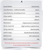 Reloj OLEVS de acero inoxidable para hombre, estilo empresarial minimalista, de lujo,