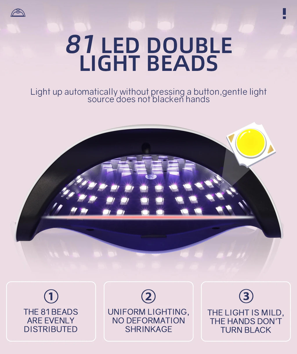 LÁMPARA DE UÑAS UV LED 380W PROFESIONAL