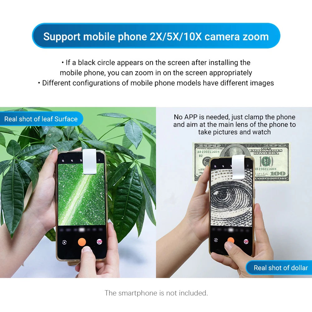 Lente Microscopio para Teléfono 100X/200X con Clip