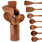 Set de Utensilios de Cocina de Madera - 8 Piezas