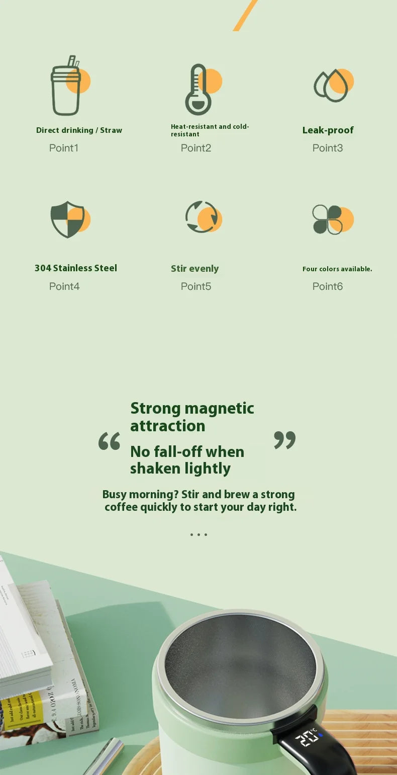 Taza Inteligente con Medición de Temperatura y Agitador Magnético Automático