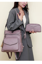 Mochila Retro Impermeable PU - Antirrobo Mujer