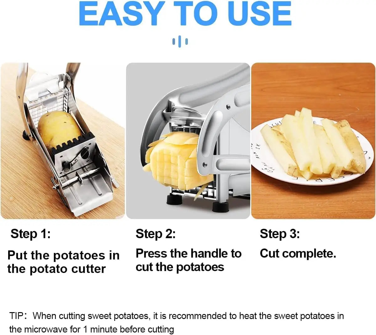 Cortadora de Papas Multifuncional - Acero Inoxidable