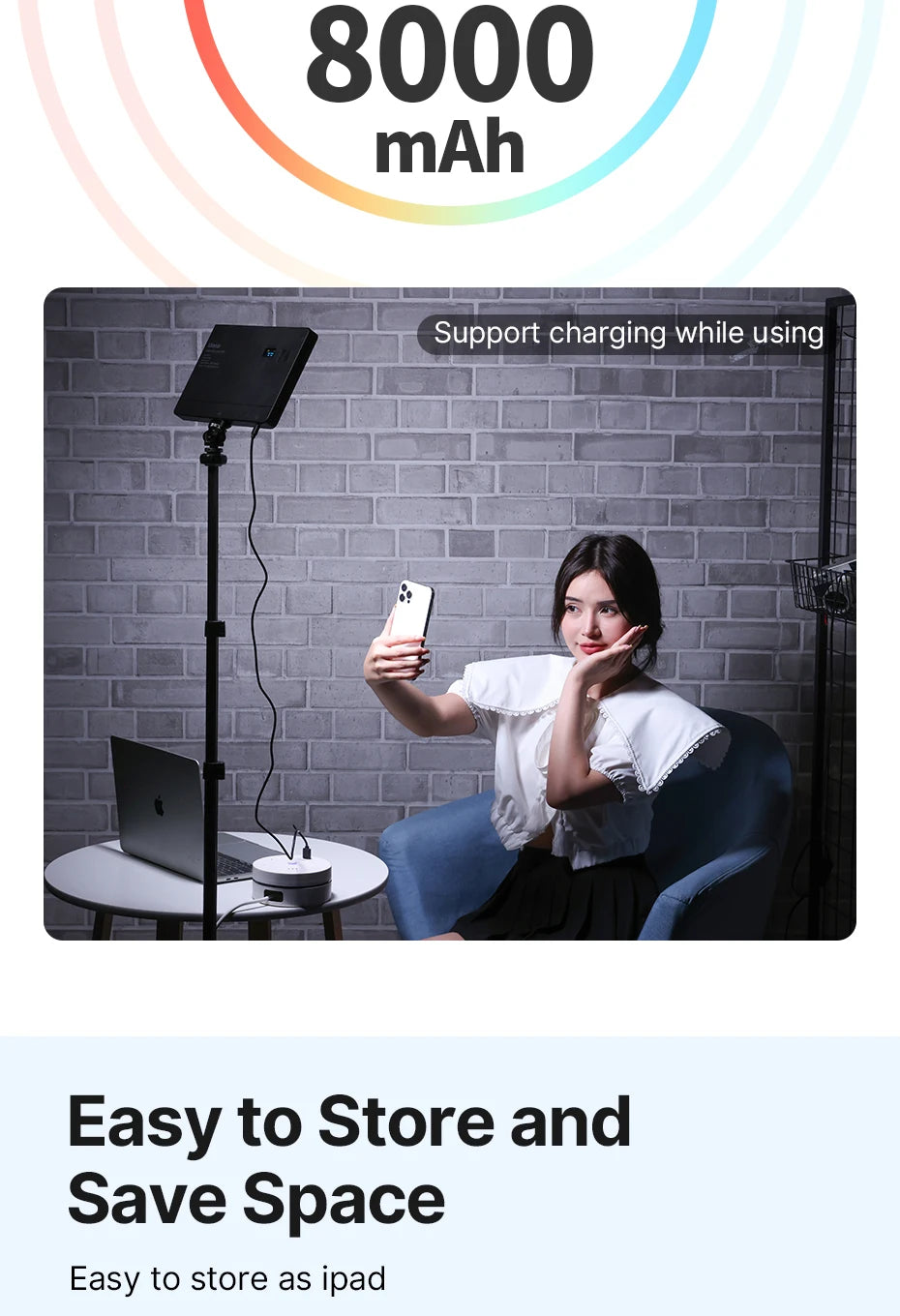 Luz de Video RGB Ulanzi LT003 - Panel 15W