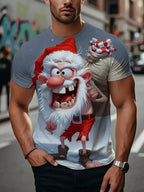 Camiseta Navideña Papá Noel - Manga Corta Hombre