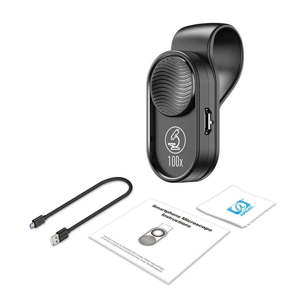 Lente Microscopio para Teléfono 100X/200X con Clip