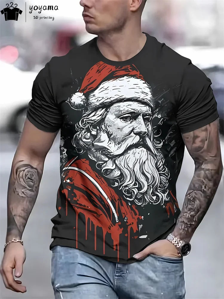 Camiseta Navideña Papá Noel - Manga Corta Hombre