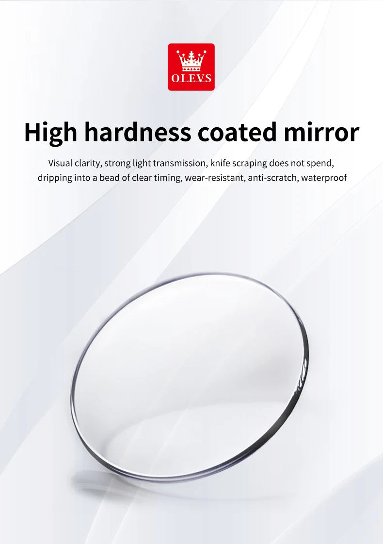 Reloj OLEVS de acero inoxidable para hombre, estilo empresarial minimalista, de lujo,