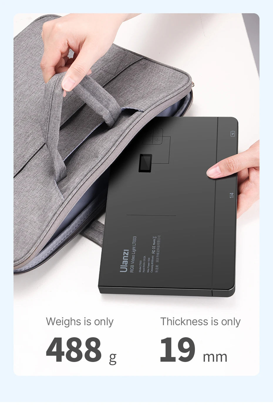 Luz de Video RGB Ulanzi LT003 - Panel 15W