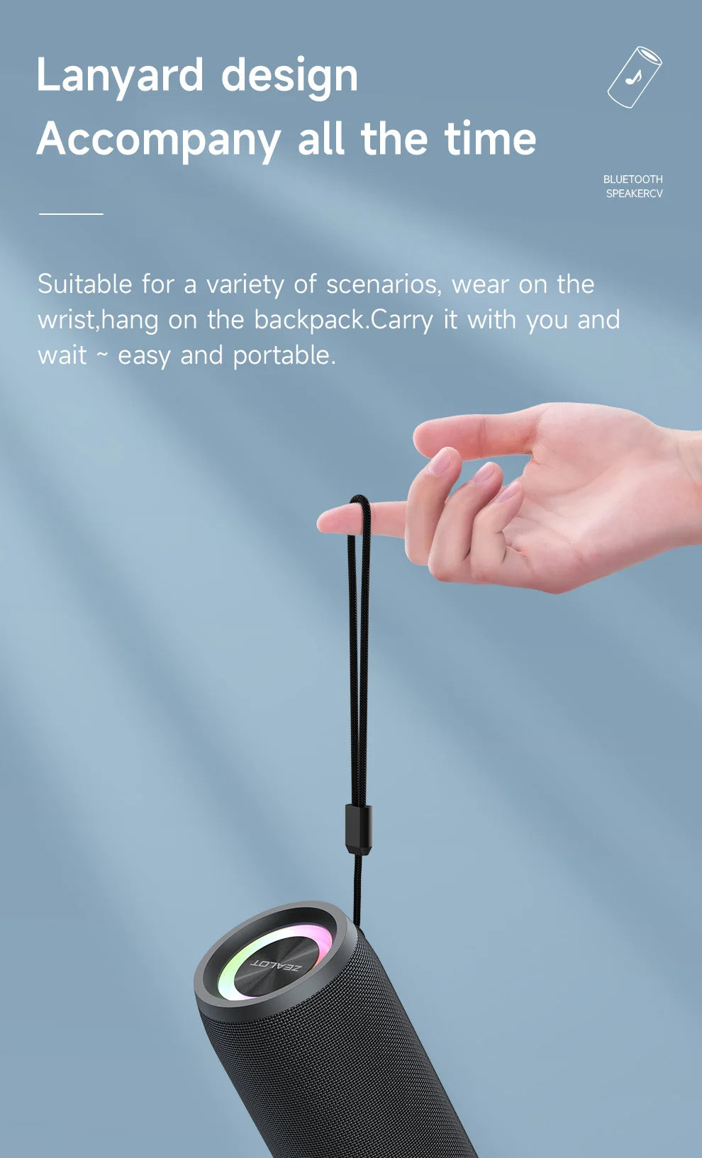 Altavoz Portátil Bluetooth ZEALOT® S51 Pro – 40W. CALIDAD ALTA