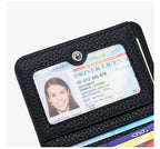 Cartera Corta Cuero Genuino - Estilo Japonés RFID