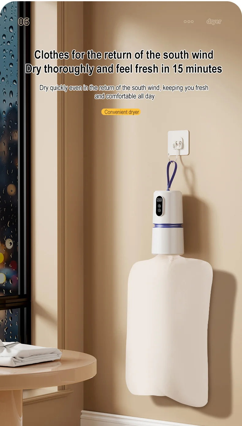 Secadora Portátil Mini de Viaje - Calentamiento PTC