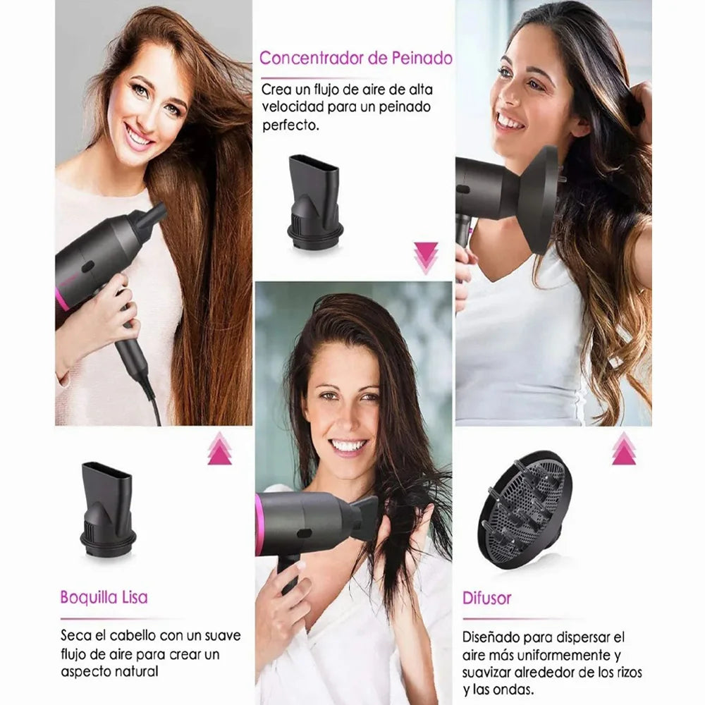 Secador de pelo profesional, potente 1800W