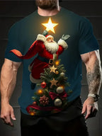 Camiseta Navideña Papá Noel - Manga Corta Hombre