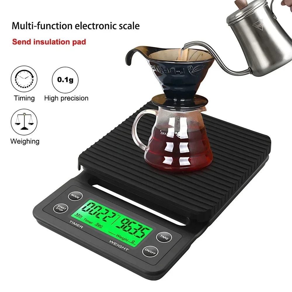 Báscula Digital Multifunción para Café con Temporizador