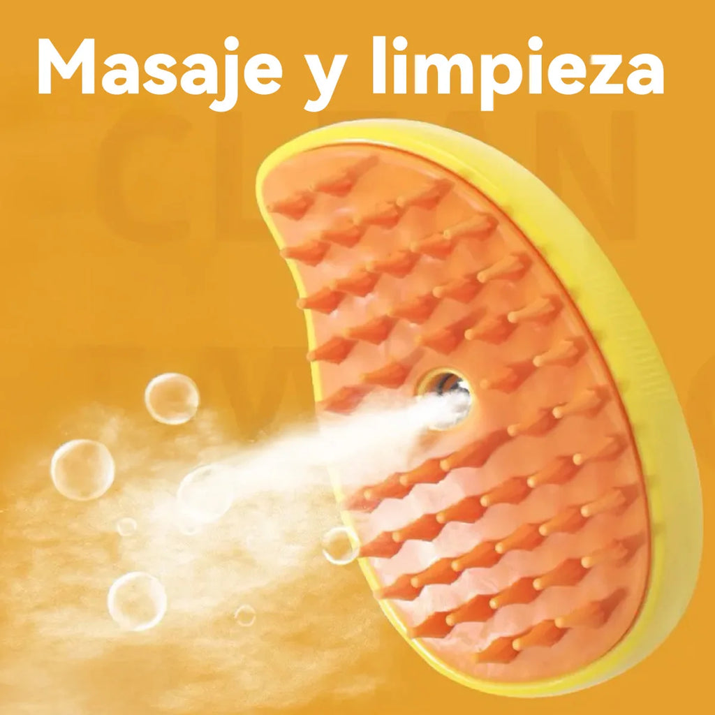 Cepillo Vapor 3 en 1 para Mascotas – Limpieza, Masaje y Depilación | Beauyork