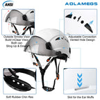 Casco de Seguridad CE con Doble Visera y Gafas