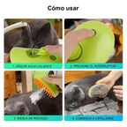 Cepillo Vapor 3 en 1 para Mascotas – Limpieza, Masaje y Depilación | Beauyork