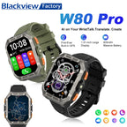 Reloj inteligente Blackview W80 Pro con pantalla de 1,91" y linterna LED para hombre