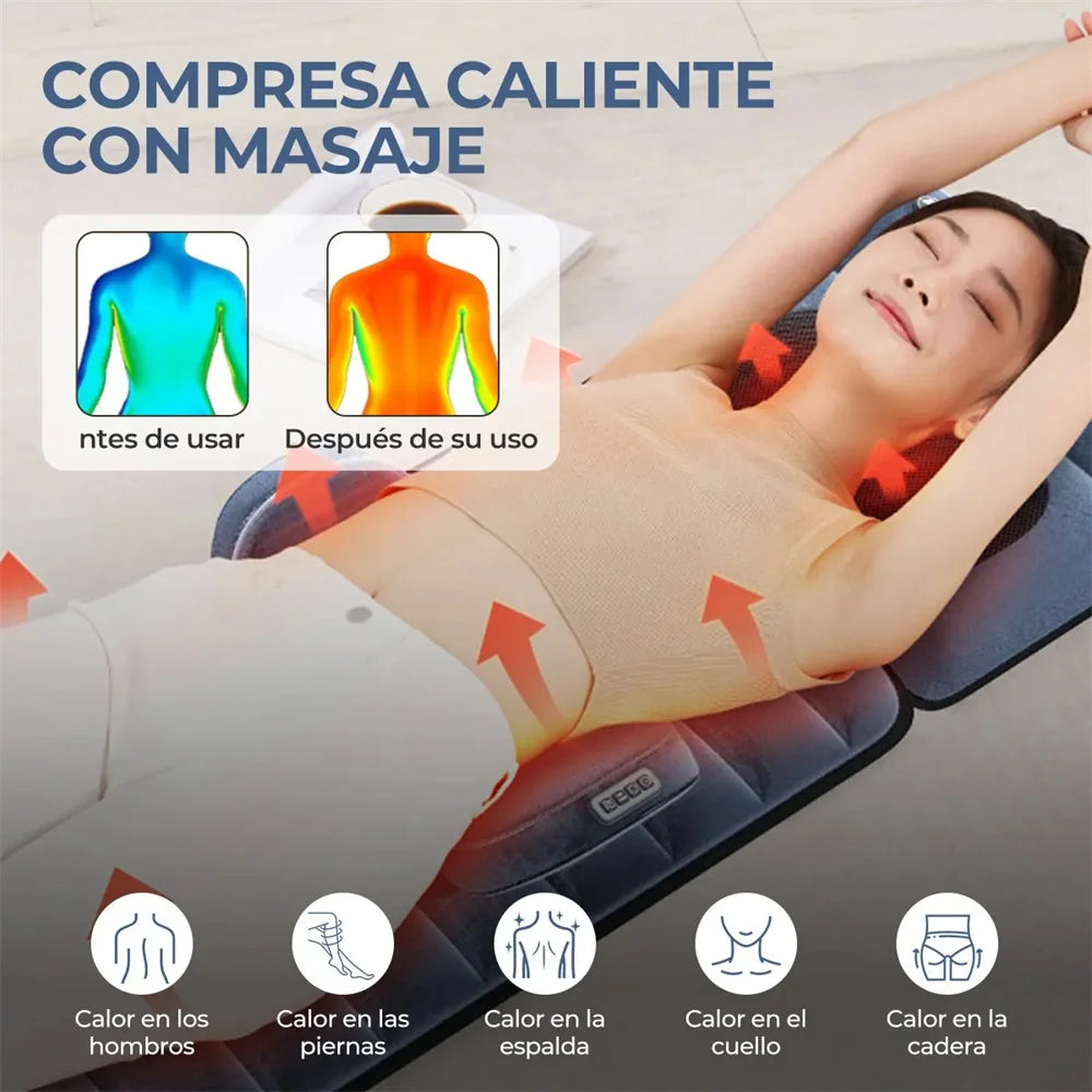 Colchoneta de Masaje Eléctrica - 10 Motores