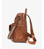 Mochila Retro Impermeable PU - Antirrobo Mujer