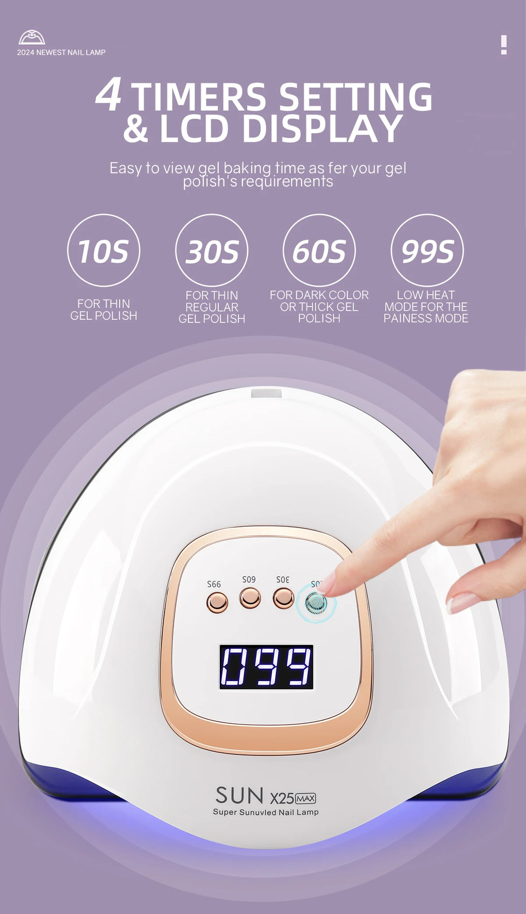 LÁMPARA DE UÑAS UV LED 380W PROFESIONAL