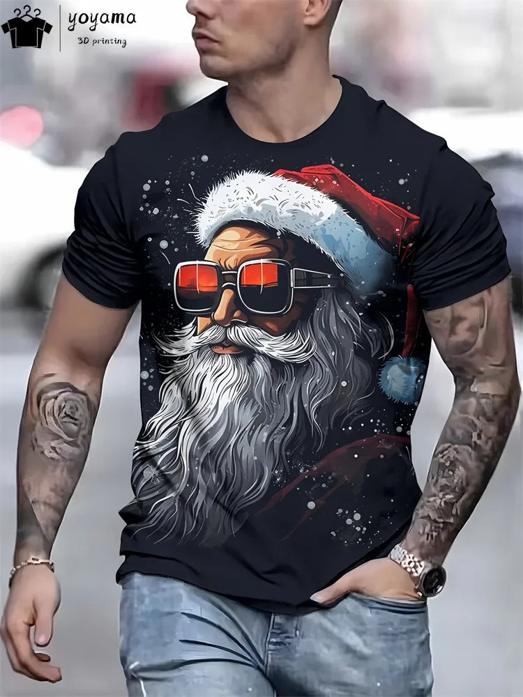 Camiseta Navideña Papá Noel - Manga Corta Hombre