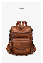 Mochila Retro Impermeable PU - Antirrobo Mujer